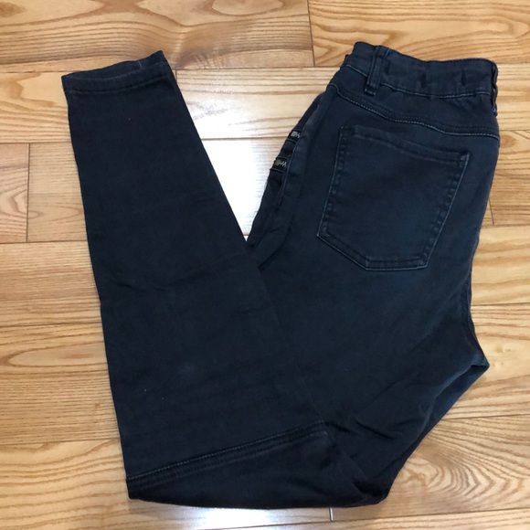 Black Skinny Jeans With Zippers - Picture 4 of 5